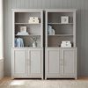 image:imageMartha Stewart Lily Pond Modular 3 Drawer Cabinet and Hutch Sharkey Gray  Brushed Stainless Hardware PreAssembled Drawer Glides Solid Wood FrameLegs Open Hutch Shelves Rear Cord ManagementSharkey Gray FrameBrushed Stainless Steel Hardware