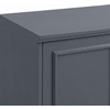 image:imageMartha Stewart Lily Pond Modular 3 Drawer Cabinet and Hutch Sharkey Gray  Brushed Stainless Hardware PreAssembled Drawer Glides Solid Wood FrameLegs Open Hutch Shelves Rear Cord ManagementSlate Blue FrameGunmetal Hardware