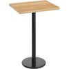 image:imageFlash Furniture Commercial 24x30 Tabletop and 18 Round Base Dark Brown  Bar Height Black Cast Iron Base AntiRust Indoor Use 18 Round BaseNatural TopBlack Base