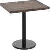 image:imageFlash Furniture Commercial 24x30 Tabletop and 18 Round Base Dark Brown  Dining Height Black Cast Iron Base AntiRust Indoor Use 18 Round BaseDark Brown TopBlack Base