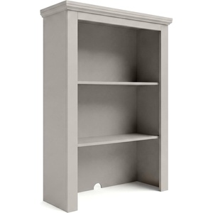 image:imageMartha Stewart Lily Pond Modular 3 Drawer Cabinet and Hutch Sharkey Gray  Brushed Stainless Hardware PreAssembled Drawer Glides Solid Wood FrameLegs Open Hutch Shelves Rear Cord ManagementSharkey Gray