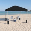 image:imageFlash Furniture 10x10 Pop Up Canopy Tent with Wheeled Case Black  Included Sandbags Portable Tailgate and Event Use Easy Setup