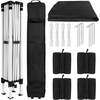 image:imageFlash Furniture 10x10 Pop Up Canopy Tent with Wheeled Case Black  Included Sandbags Portable Tailgate and Event Use Easy Setup