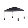image:imageFlash Furniture 10x10 Pop Up Canopy Tent with Wheeled Case Black  Included Sandbags Portable Tailgate and Event Use Easy Setup