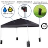 image:imageFlash Furniture 10x10 Pop Up Canopy Tent with Wheeled Case Black  Included Sandbags Portable Tailgate and Event Use Easy Setup