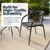 image:imageFlash Furniture 2375 in Rattan Round Table Black  Durable Construction Commercial Use