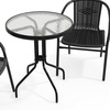 image:imageFlash Furniture 2375 in Rattan Round Table Black  Durable Construction Commercial Use