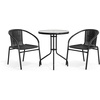 image:imageFlash Furniture 2375 in Rattan Round Table Black  Durable Construction Commercial Use