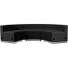 image:imageFlash Furniture HERCULES Alon Series Black LeatherSoft Reception Configuration 3 Pieces  Durable Construction Commercial UseBlack