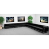 image:imageFlash Furniture Hercules LeatherSoft Sectional Sofa Black 11Piece Set  Included Ganging Clips Durable Construction Commercial Use