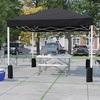 image:imageFlash Furniture 10x10 Pop Up Canopy Tent with Wheeled Case Black  Included Sandbags Portable Tailgate and Event Use Easy Setup