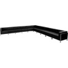 image:imageFlash Furniture Hercules LeatherSoft Sectional Sofa Black 11Piece Set  Included Ganging Clips Durable Construction Commercial Use