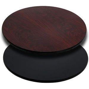 image:imageFlash Furniture 24 Round Reversible Table Top BlackMahogany  Reversible Laminate Top Durable Construction Commercial Use3