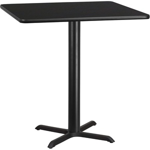 image:imageFlash Furniture 42 Square Table and 33x33 XBase Mahogany  Table Height LaminateBlack