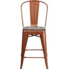 image:imageFlash Furniture Carly 24 High Copper Metal Counter Height Stool with Back and Wood Seat4