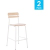 image:imageFlash Furniture Commercial Grade Metal Bar Stool White 2PackAntique White