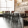 image:imageFlash Furniture Commercial Steel Barstool Blue 2PackWalnut Wood BackBlack Vinyl Seat