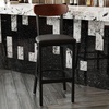 image:imageFlash Furniture Commercial Steel Barstool Blue 2PackWalnut Wood BackBlack Vinyl Seat
