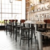 image:imageFlash Furniture Commercial Steel Barstool Blue 2PackWalnut Wood BackBlack Vinyl Seat