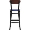 image:imageFlash Furniture Commercial Steel Barstool Blue 2PackWalnut Wood BackBlue Vinyl Seat