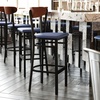 image:imageFlash Furniture Commercial Steel Barstool Blue 2PackWalnut Wood BackBlue Vinyl Seat
