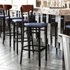 image:imageFlash Furniture Commercial Steel Barstool Blue 2PackWalnut Wood BackBlue Vinyl Seat