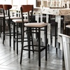 image:imageFlash Furniture Commercial Steel Barstool Blue 2PackWalnut Wood BackGray Vinyl Seat