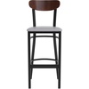 image:imageFlash Furniture Commercial Steel Barstool Blue 2PackWalnut Wood BackGray Vinyl Seat