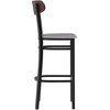 image:imageFlash Furniture Commercial Steel Barstool Blue 2PackWalnut Wood BackGray Vinyl Seat