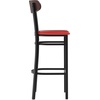 image:imageFlash Furniture Commercial Steel Barstool Blue 2PackWalnut Wood BackRed Vinyl Seat