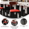 image:imageFlash Furniture Commercial Steel Barstool Blue 2PackWalnut Wood BackRed Vinyl Seat