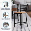 image:imageFlash Furniture Hercules Ladder Back Counter StoolWood Seat BKNAT