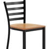 image:imageFlash Furniture Hercules Ladder Back Counter StoolWood Seat BKNAT