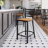 image:imageFlash Furniture Hercules Ladder Back Counter StoolWood Seat BKNAT