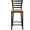 image:imageFlash Furniture Hercules Ladder Back Counter StoolWood Seat BKNAT
