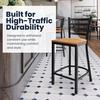 image:imageFlash Furniture Hercules Ladder Back Counter StoolWood Seat BKNAT