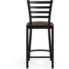 image:imageFlash Furniture Hercules Ladder Back Counter StoolWood Seat BlackMAH