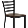 image:imageFlash Furniture Hercules Ladder Back Counter StoolWood Seat BlackMAH