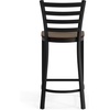 image:imageFlash Furniture Hercules Ladder Back Counter StoolWood Seat BlackMAH