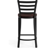 image:imageFlash Furniture Hercules Ladder Back Counter StoolWood Seat BlackWalnut