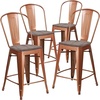 image:imageFlash Furniture Carly 24 High Copper Metal Counter Height Stool with Back and Wood Seat4