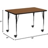 image:imageFlash Furniture 18x24 in Rectangular Activity Table OakOak