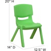 image:imageFlash Furniture 24 in Plastic Square Activity Table with 4 Chairs NaturalGreen