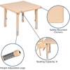 image:imageFlash Furniture 24 in Plastic Square Activity Table with 4 Chairs NaturalNatural