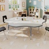 image:imageFlash Furniture 60 Flower Adjustable Activity Table White Short LegsLight Gray