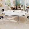 image:imageFlash Furniture 60 Flower Adjustable Activity Table White Short LegsWhite