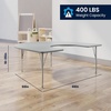 image:imageFlash Furniture 66 x 60 Horseshoe Activity Table Light Gray Short LegsGrey
