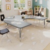 image:imageFlash Furniture 66 x 60 Horseshoe Activity Table Light Gray Short LegsGrey