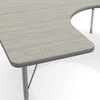image:imageFlash Furniture 66 x 60 Horseshoe Activity Table Light Gray Short LegsLight Gray