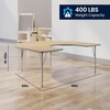 image:imageFlash Furniture 66 x 60 Horseshoe Activity Table Light Gray Short LegsLight Natural